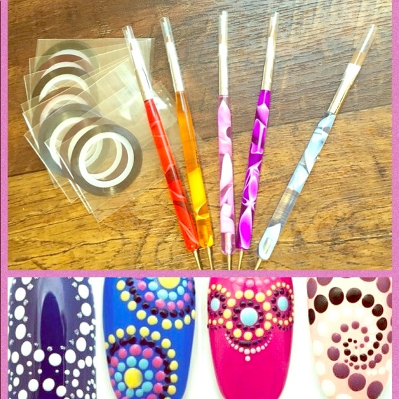 Other - Nail art dotting/Brush tools duo and tape